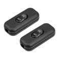 thumbnail image 1 of Unique Bargains Inline Cord Switch On-Off DPST Lamp Light Rocker Switch AC 250V 6A Black 2pcs, 1 of 3
