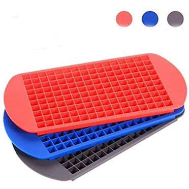 Mini Silicone Ice Cube Trays 160 Cube Ice Tray (3 Pack)