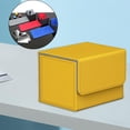 thumbnail image 2 of Card Deck Box Holder Game Card Storage Organizer , Closure ,Collectible Cards Case , yellow, 2 of 8