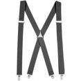 thumbnail image 1 of Mens Elastic X-Back Adjustable Straight Clip On Suspenders - Grey (Tall, 54" Long), 1 of 4