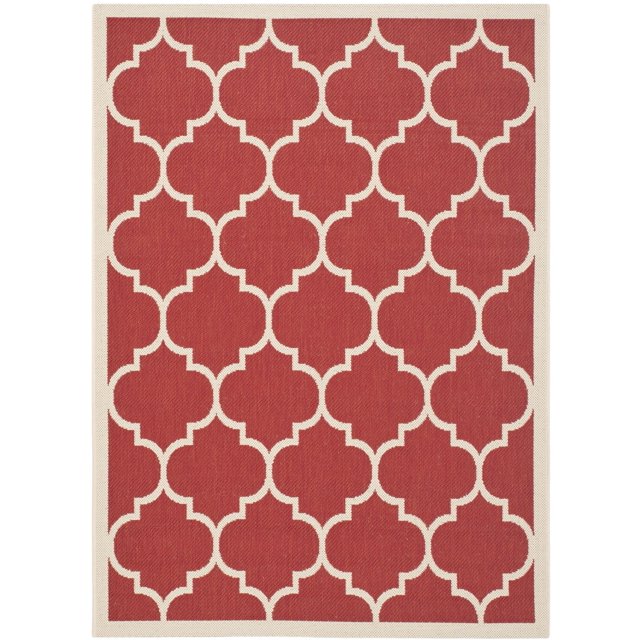 Kingfisher Lane Tapis Intérieur Rouge - 4 Pieds x 5 Pieds7 Pouces
