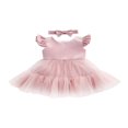 thumbnail image 1 of Petites Filles Doux Style Robe Maille Épissure Princesse Jupe, 1 of 9