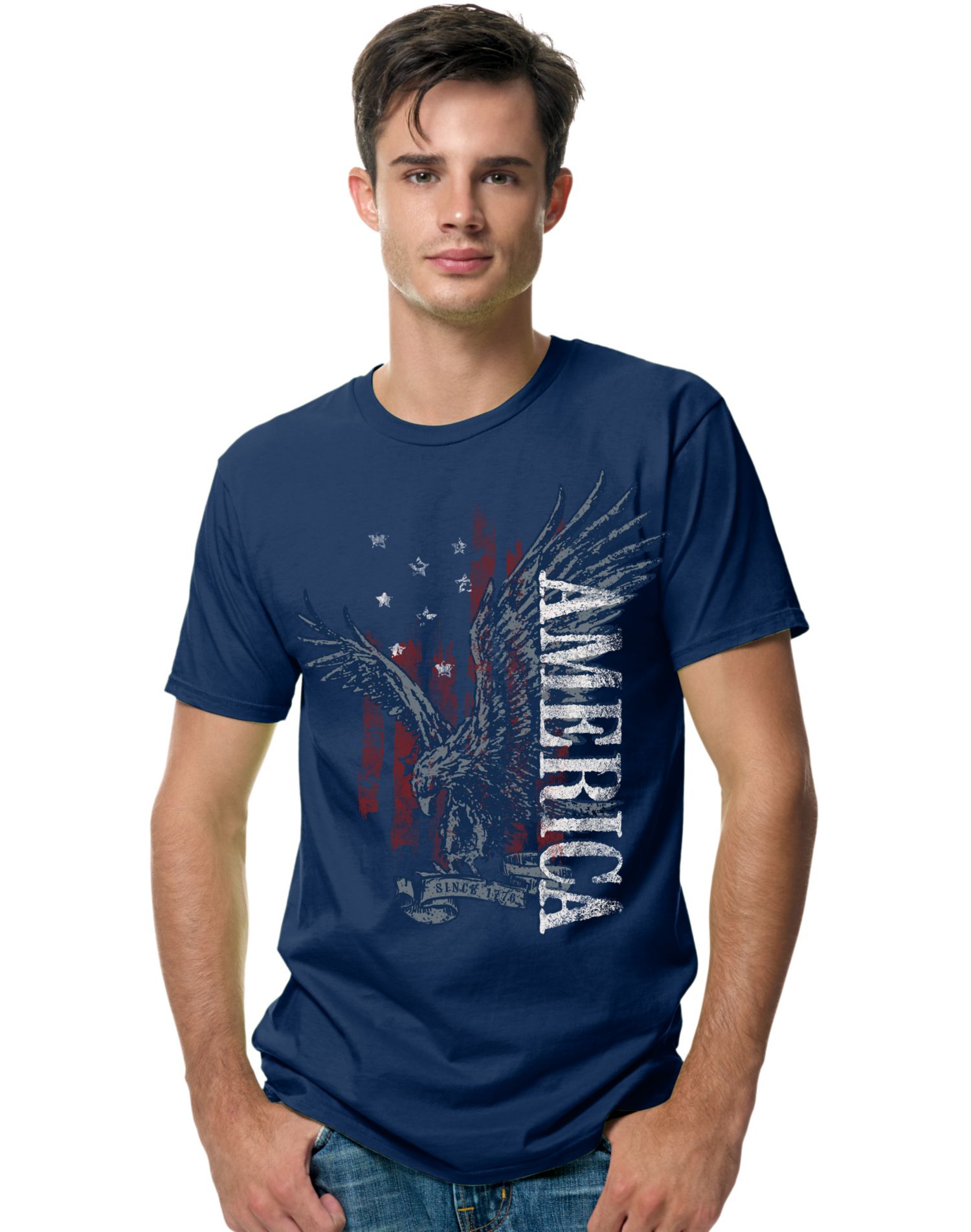 Hanes Mens Graphic Tee, 3XL, Eagle America