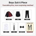 thumbnail image 3 of Ensemble de Complet Formel pour Garçons, avec Bretelles, Doubles Fentes, Taille Ajustable, Noir, 20T, 3 of 6