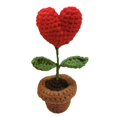 thumbnail image 2 of tredstone Hand Knitted Crochet Flowers Mini Potted Flowers Car Accessories Small Cute, 2 of 6