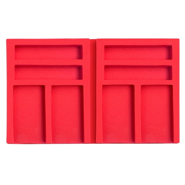QualitChoice Painting Point Drill Tray Multi-Boat Beading Storage Tray Point Drill Pen Drill Clay Organizer Storage Box DIY Craft Red storage tray 1Set