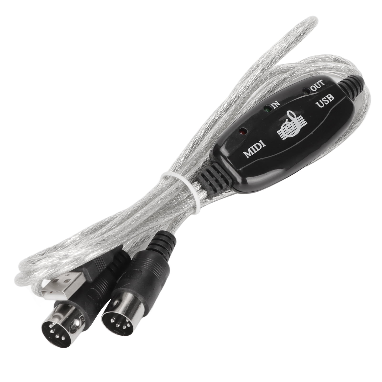 Câble MIDI vers USB, 2,2 Yd Long Câble MIDI vers USB Interface PC USB pour Ordinateur pour Piano pour Guitare