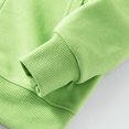 thumbnail image 4 of Milgrthf Unisexe Garçons Filles Chandails d'Automne Sport Décontracté Manches Longues Fermeture Éclair Complète Mignon Col Ras du Cou Basique Couleur Unie Chandails à Capuchon Chandail avec Poche Vert 4-5 Ans, 4 of 5