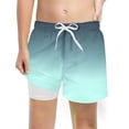 thumbnail image 1 of MIASHUI Pantalons Garçons Mode Décontractée Maillots de Bain Doublure de Compression Shorts Extensibles pour Jeu Actif et Natation, 1 of 3