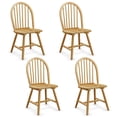 thumbnail image 1 of Costway 4 PCS Vintage Windsor Dining Side Chair Wood Spindleback Kitchen Natural, 1 of 10