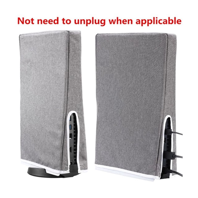 Game Console Dust Cover, Easy To Use Vertical Protection Slim Game Console Dust Protective Cover Space Saving For Game Console Black,Grey