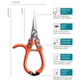 thumbnail image 2 of Garden Pruning Shears Precision Manual Trimmer Scissors Bonsai Cutter With Straight Tapered Tip Ergonomic Handle Modern Saw Set D8 Smart Diagnosis System Mechanics Electrician Bag Mechanic Set, 2 of 3