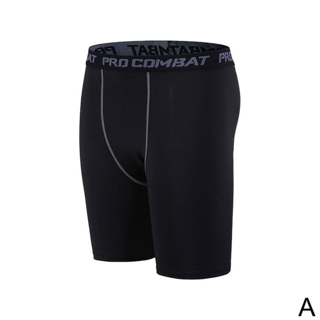 Shorts de Compression pour Hommes Couche de Base Caleçons Courts Pantalon Thermique Yoga Mise en Forme Course A0M0