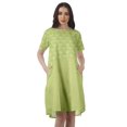 thumbnail image 1 of Moomaya Printed Loose A-Line Dress With Pockets Short Sleeve Dresses Women, 1 of 4