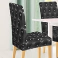 thumbnail image 3 of REGALWOVEN Stretch Spandex Dining Chair Cover Chair Seat Slipcover, Black, 3 of 9