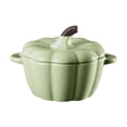 thumbnail image 2 of Birdeem Ceramic Pumpkin Bowl with Lid, 20 Oz Handmade Baking and Steaming Bowl, Realistic Pumpkin Shaped Ceramic Pot for Kitchen Decor, Multipurpose Oven Safe Serving Dish, 2 of 9