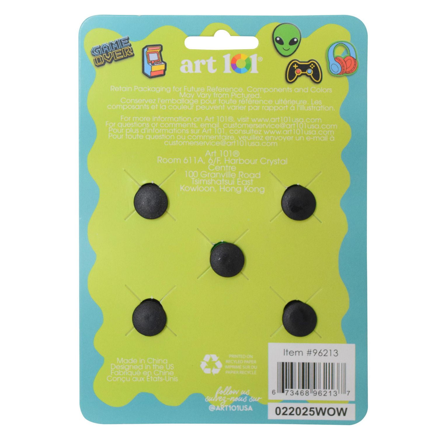 Ensemble de breloques pour trousse à crayons Art 101 pour enfants, Édition Gamer