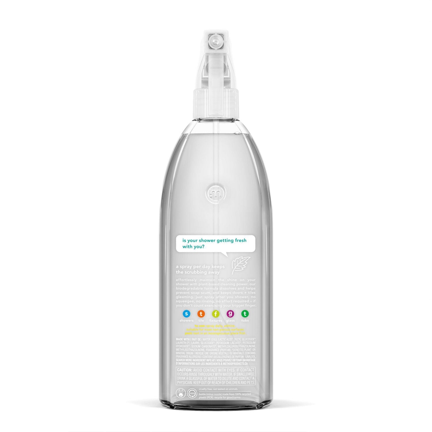 Method Vaporisateur Nettoyant Quotidien pour Douche, Nettoyant Naturel, Parfum Eucalyptus et Menthe, 828ml