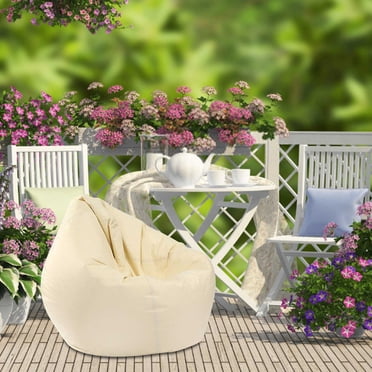 Leutsin Housse de Fauteuil Poire, Fauteuils Poire pour Enfants, Fauteuil Poire pour Adultes et Enfants avec Rangement, Housse de Fauteuil Poire de Repos, Housse de Fauteuil Poire en Toile Imperméable à Fermeture Éclair Sans Remplissage