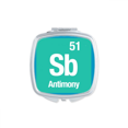 thumbnail image 1 of Sb Antimony Checal Element chem Square Mirror Portable Compact Pocket Makeup Double Sided Glass, 1 of 3