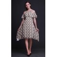 thumbnail image 3 of Bimba Butterfly Print Flutter Sleeve Womens Party Tunic Cold Shoulder Midi Dress-Large, 3 of 6