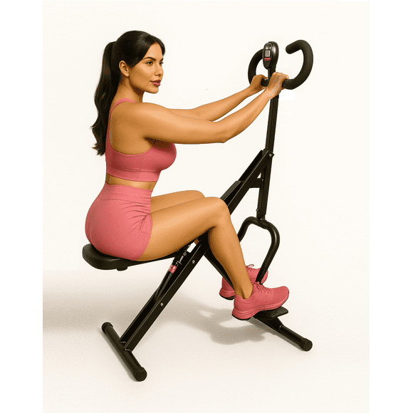 Total Crunch Full Body Squat Machine Ab Workout Equipment, Ab Crunch Fitness Exercise Equipment Home Gym w Adjustable Resistance Hydraulic, Ab Core Trainer Whole Body Cardio Abdominal Machine