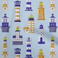 thumbnail image 1 of oneOone Velvet Gamboge Yellow Fabric Sea Lighthouse Craft Projects Decor Fabric Printed By The Yard 58 Inch Wide, 1 of 5