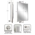 thumbnail image 2 of Kate and Laurel Darbridge Rectangle Pivot Mirror, Silver 20x31, 2 of 11
