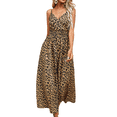 thumbnail image 2 of Robe Midi Bohème d'Été pour Femme Décontractée à Fleurs à Bretelles Spaghetti à Lacets Robe Fluide Évasée de Plage Jaune P, 2 of 10