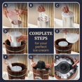 thumbnail image 3 of Elite Gourmet EIM418 Old Fashioned 4 Quart Vintage Walnut Wood Bucket, Electric Ice Cream Maker Machine, Uses Ice and Rock Salt Churns Ice Cream in M, 3 of 8