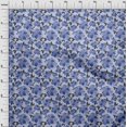 thumbnail image 4 of oneOone Silk Tabby Blue Fabric Floral Retro Sewing Craft Projects Fabric Prints By Yard 42 Inch Wide, 4 of 5