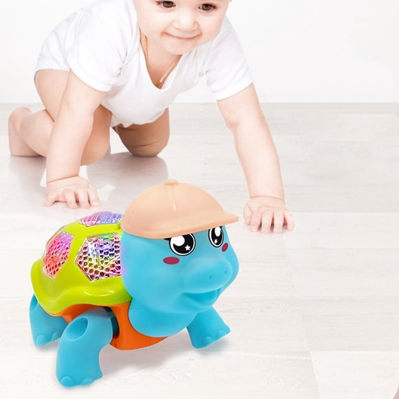 QIPOPIQ Clearance Education Toys Turtle Glowing Electric Leash Will Walk With Light Music Electric Kids Boys Birthday Gift And Girls Toys