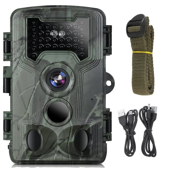 VEATOOL PR1000 Caméra de Chasse Extérieure à Vision Nocturne Infrarouge, Version Non Cellulaire Non WiFi, 58MP 1080P, Déclencheur de Mouvement 0.1s, Étanchéité IP66, pour la Sécurité à la Maison et la Surveillance de la Faune