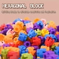 thumbnail image 2 of Hexagon Building Blocks for Toddlers & Kids | Snap Together Stems Toys for Preschool Learning | Creative Construction Set with Secure Connections for Safe Play, 2 of 9