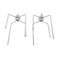 thumbnail image 1 of Fourchette de Rôtissoire, Fourchette de Gril Rôtissoire à 4 Griffes en Acier Inoxydable 304 Électroplaquée pour Rôtir la Chèvre pour Tige de Broche de 0,4 Po, 1 of 8