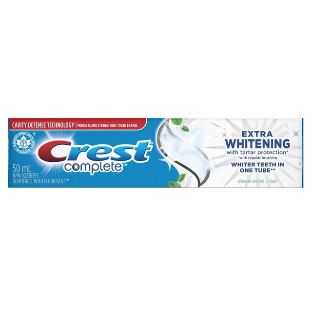 Crest Plus Extra Whitening Toothpaste, Clean Mint 50ml