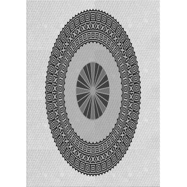 Ahgly Tapis Rectangulaire Lavable en Machine Intérieur Transitionnel Gris Fumé, 7 Pieds x 10 Pieds
