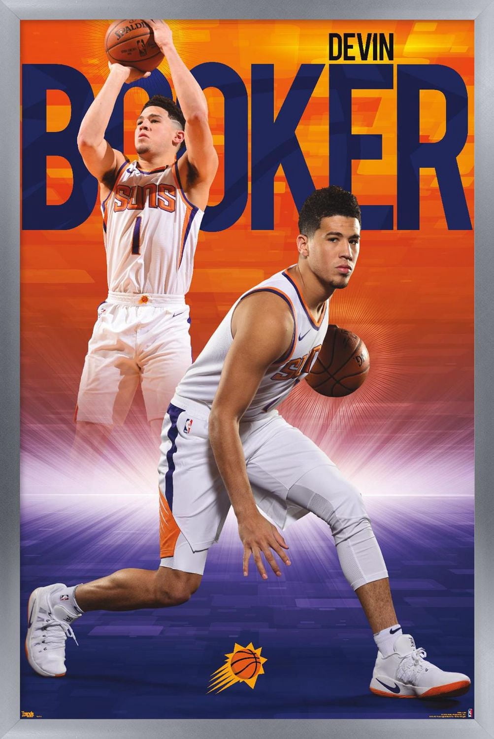 NBA Phoenix Suns - Devin Booker 18 Wall Poster, 22.375" x 34" Framed