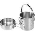 thumbnail image 4 of Camping Cookware Portable Outdoor Camping Pots and Pans Set Cook Gear for Family Hiking Camping Silver, 4 of 5