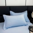 thumbnail image 1 of Birdeem Soft Washed Cotton Pillowcases, Solid Color 2 Pack Set, Queen Size Standard Fit, Breathable and Easy Care, Modern Bedroom Upgrade for Enhanced Comfort, 1 of 9