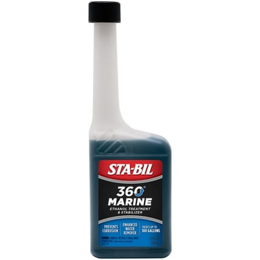 STA-BIL 360 Marine Traitement à l'Éthanol et Stabilisateur de Carburant - Prévient la Corrosion - Aide à Nettoyer le Système de Carburant pour une Performance Améliorée en Saison - Traite jusqu'à 100 Gallons, 10 fl oz (22241), Bleu
