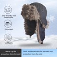 thumbnail image 3 of Wool Blend Aviator Trapper hat Trooper Ear Flaps Ushanka Eskimo Bomber Russian Warm Winter Cold, 3 of 9