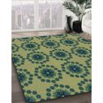 thumbnail image 3 of Ahgly Company Tapis de Zone Ronds d'Intérieur Lavables à la Machine, Style Transitionnel, Verts, 7 Pieds Rond, 3 of 7