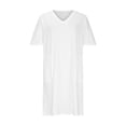 thumbnail image 4 of EQWLJWE Robes d'Été pour Femmes 2023 Robe Grande Taille pour Femmes Col en V Robes d'Été Décontractées avec Poche Genou Manches Courtes avec Poches, 4 of 5