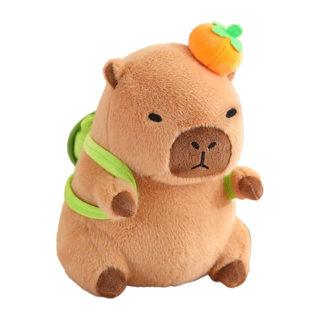 HILABEE Capybara Toy Cute Capybara Stuffed Animal 30cm Comfortable Kids Room Decor orange light brown