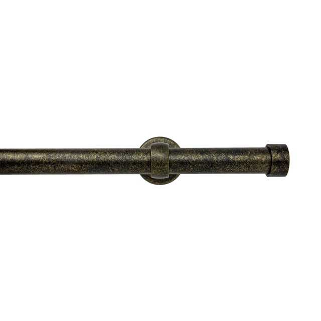 Tailor & Taylor 1 Inch Decorative Curtain Rod with Metal End Cap Finials, 48 inches Width Windows Rod with Y Style Bracket for Living Room, Kitchen and Windows