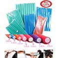 thumbnail image 1 of Hair Foam Curler Roller Set 10 Twist Curls Flexi Rods Reusable Cable Ties/Wrap to Organize Cords Length 9.5" Random Color, 1 of 6