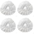 thumbnail image 3 of 4-Pack White Triangular Microfiber Mop Refills for Vileda Easywring Spin Mop & Bucket System – Washable, Reusable, Wet/Dry Cleaning for Hardwood, Tile, Laminate – Efficient Corner Cleaning, Machine, 3 of 6