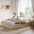 thumbnail image 5 of Modern Floor-Standing Platform Bed Frame, Wooden Bed Frame Without Headboard, Solid Wood Slat Foundation, No Box Spring Needed, Easy Assembly, for Bedroom, Dorm, Small Spaces, 5 of 5