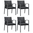 thumbnail image 2 of vidaXL 5 Piece Garden Dining Set with Cushions Poly Rattan and Steel, 2 of 5